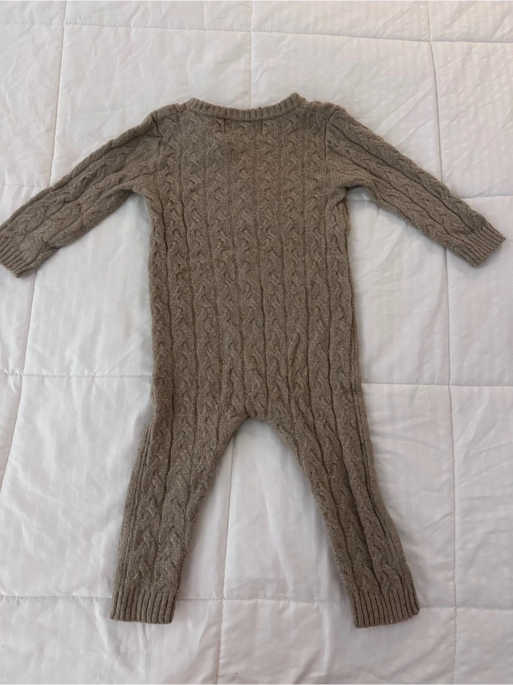 Old Navy Taupe Cable-Knit Infant One-Piece